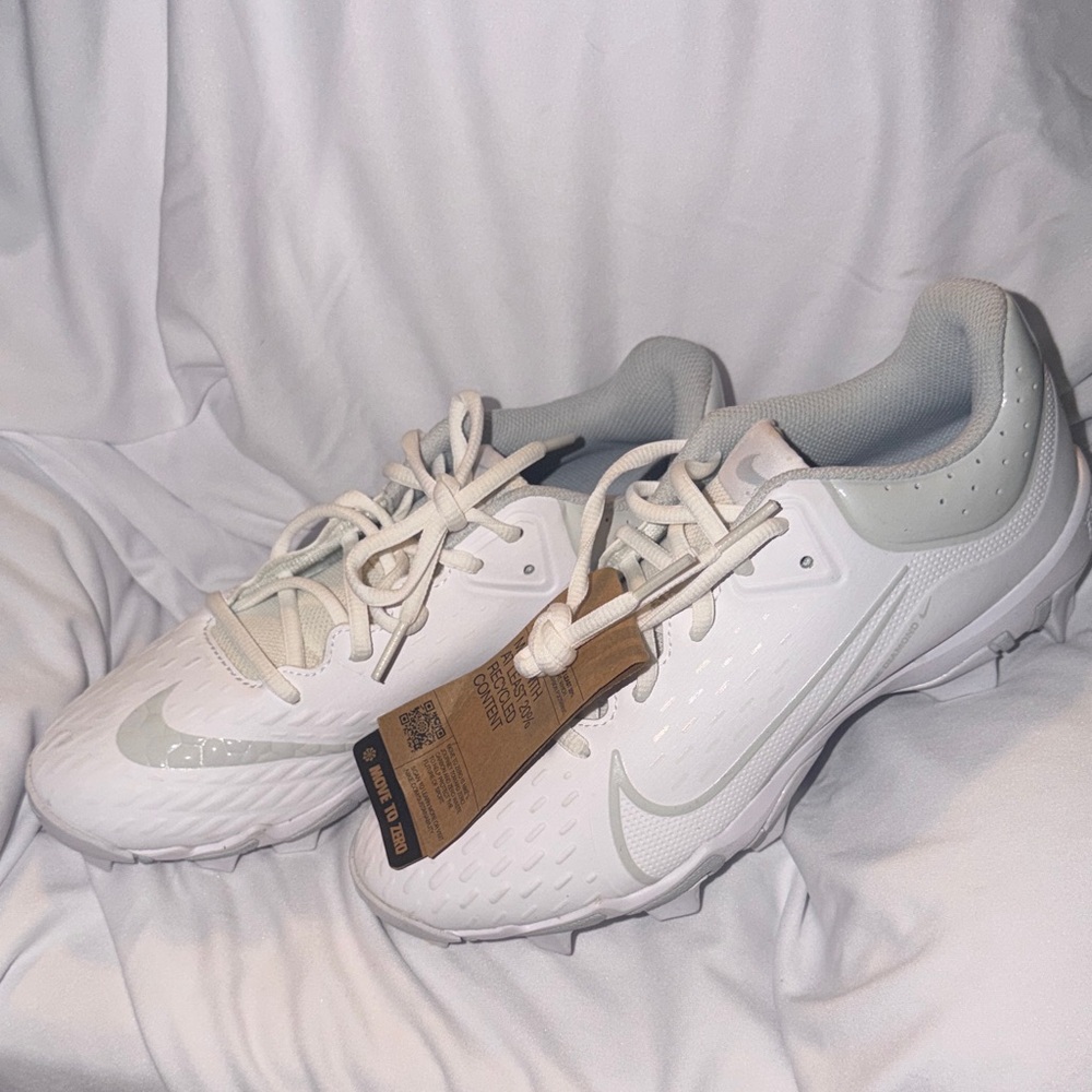 Softball White and Gray Athletic Shoes women